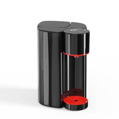 Aparelho de água quente instantânea preto, purificador de fervura, dispensador de água, e visor digital