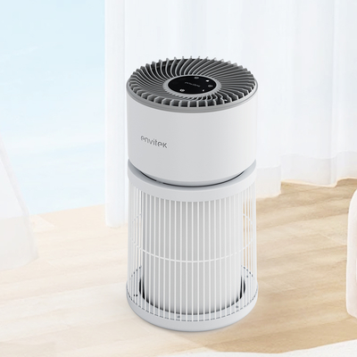 Purificador de ar inteligente para animais de estimação com WiFi, 4 velocidades, modo de suspensão, visor PM2.5, filtro HEPA para pelos/odores de animais